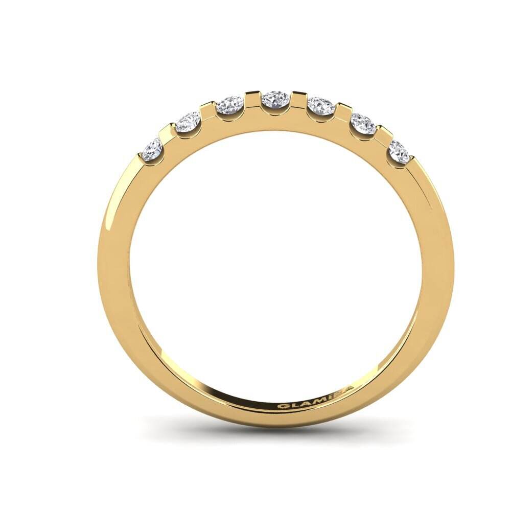 黄色K金-14k 实验室培育钻石 戒指 Brasfield