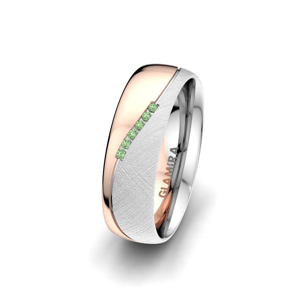 绿色钻石 女士婚戒 Shining Energy 6 mm