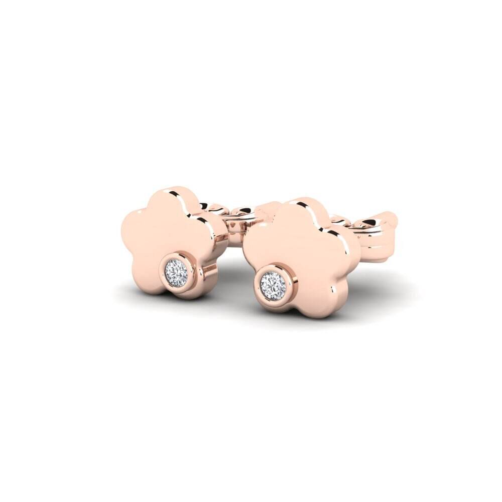 玫瑰金-9k 儿童耳环 Eagles