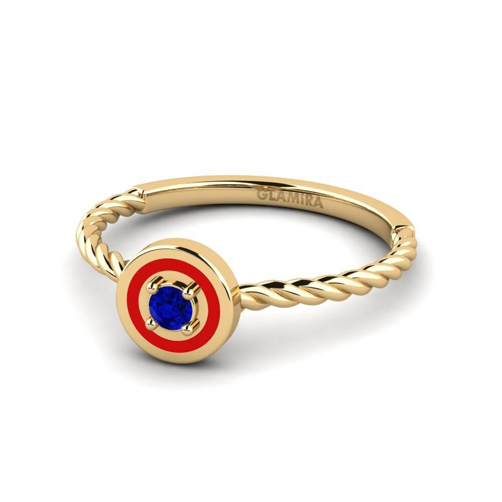 Design Solitaire 蓝宝石 订婚戒指