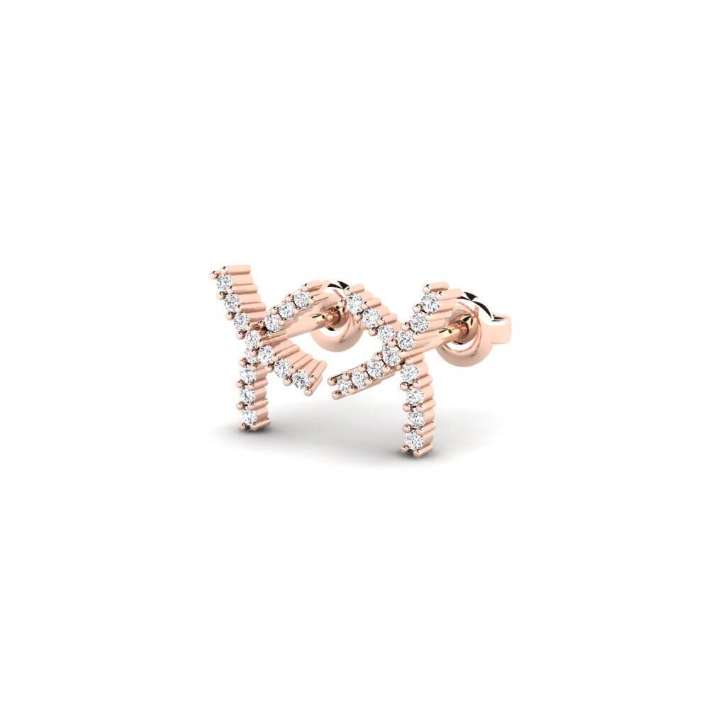 玫瑰金-14k 女士耳环 Derlangt