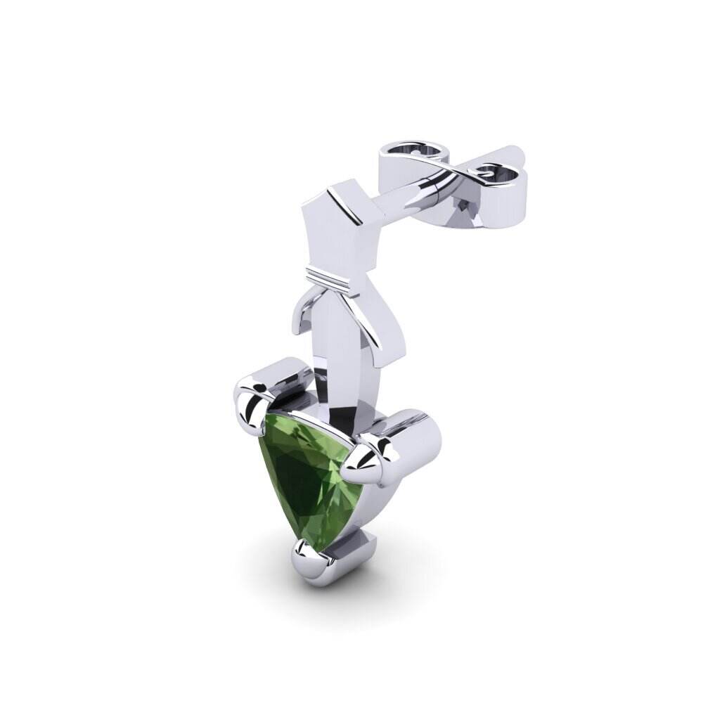 绿色蓝宝石 男士耳环 Combusken