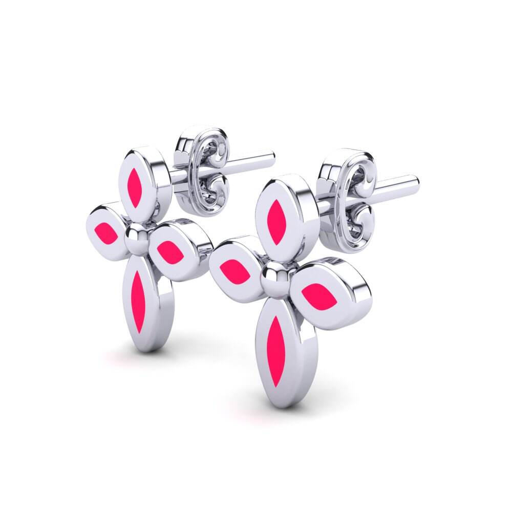 白-钯金 儿童耳环 Alfajores