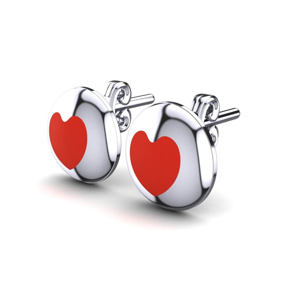 白-钯金 儿童耳环 Candy