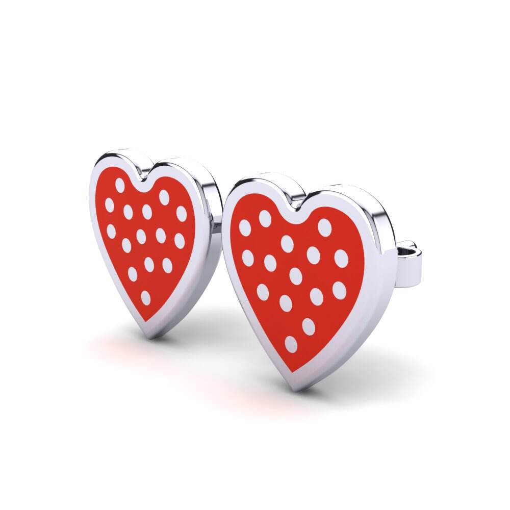 白-钯金 儿童耳环 Cappy