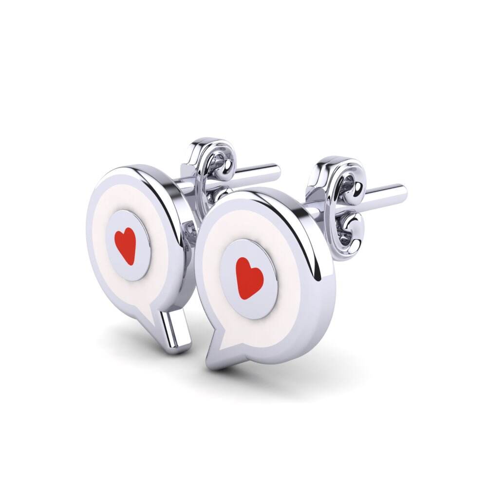 白-钯金 儿童耳环 Catalana