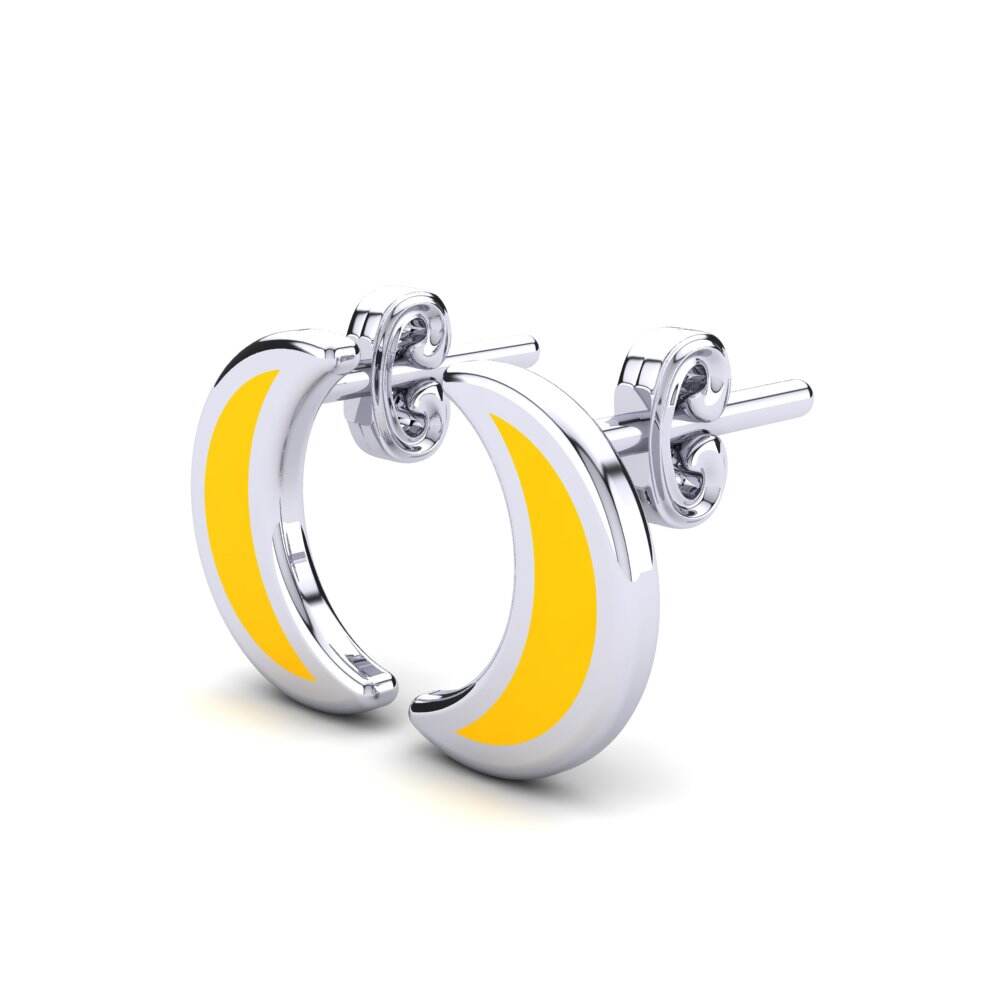 白-钯金 儿童耳环 Colias