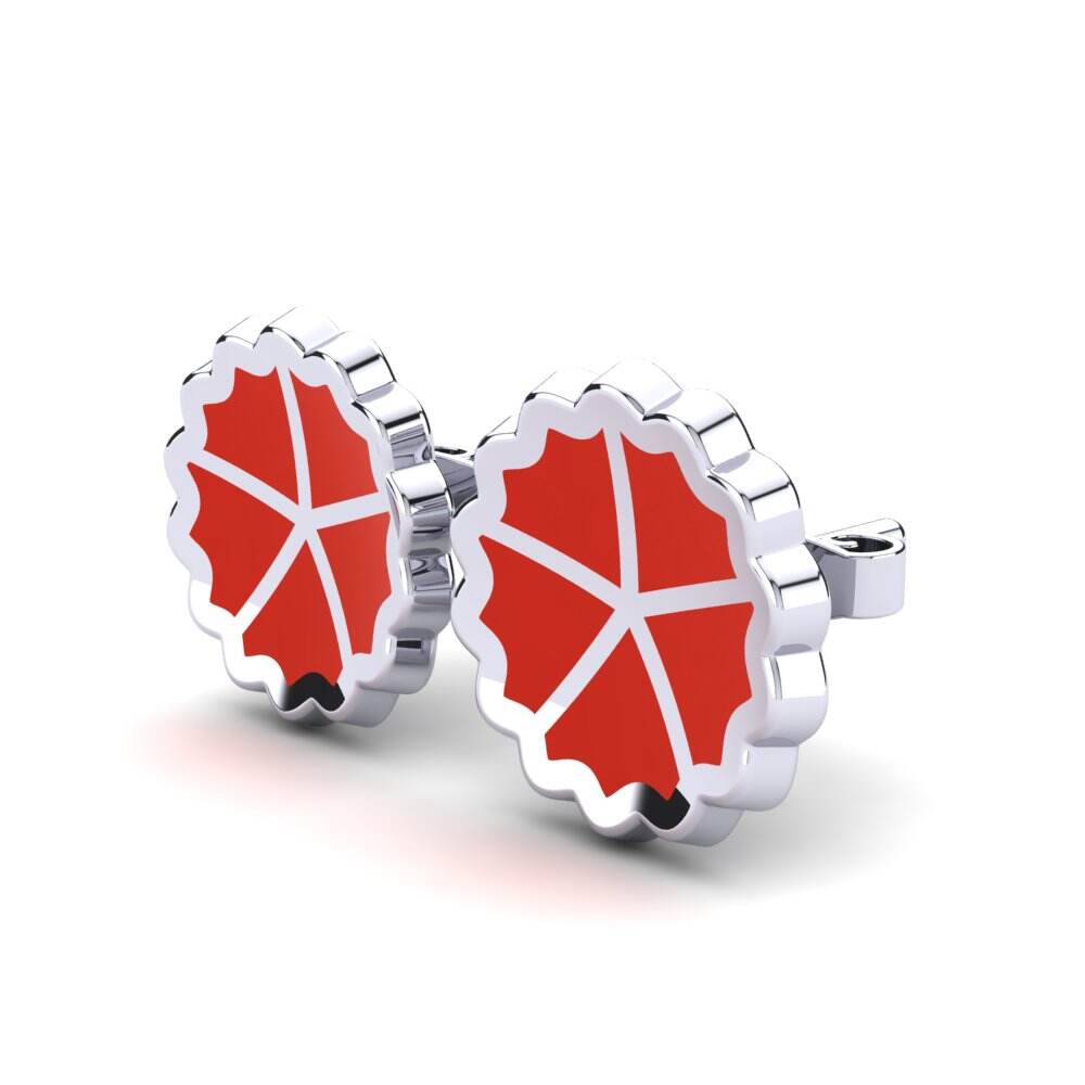 白-钯金 儿童耳环 Eclair