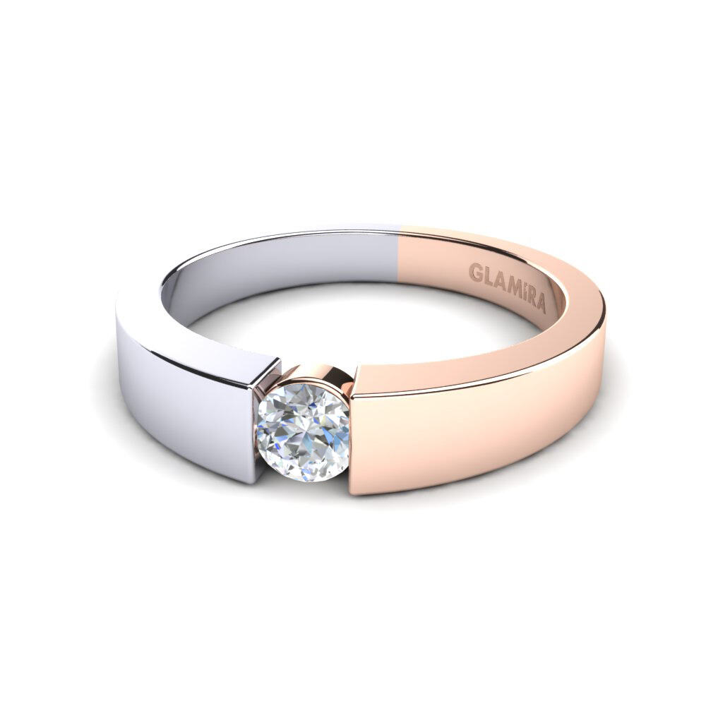 张力 实验室培育钻石 订婚戒指