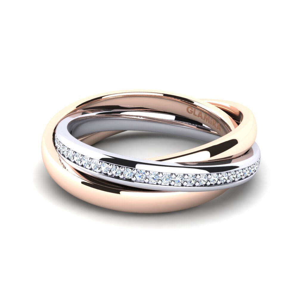 摇摆 实验室培育钻石 订婚戒指