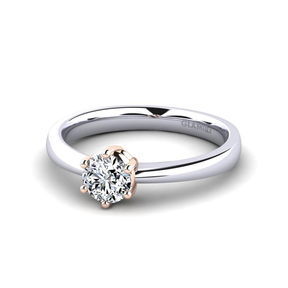 Classic Solitaire 红白K金-14k 戒指