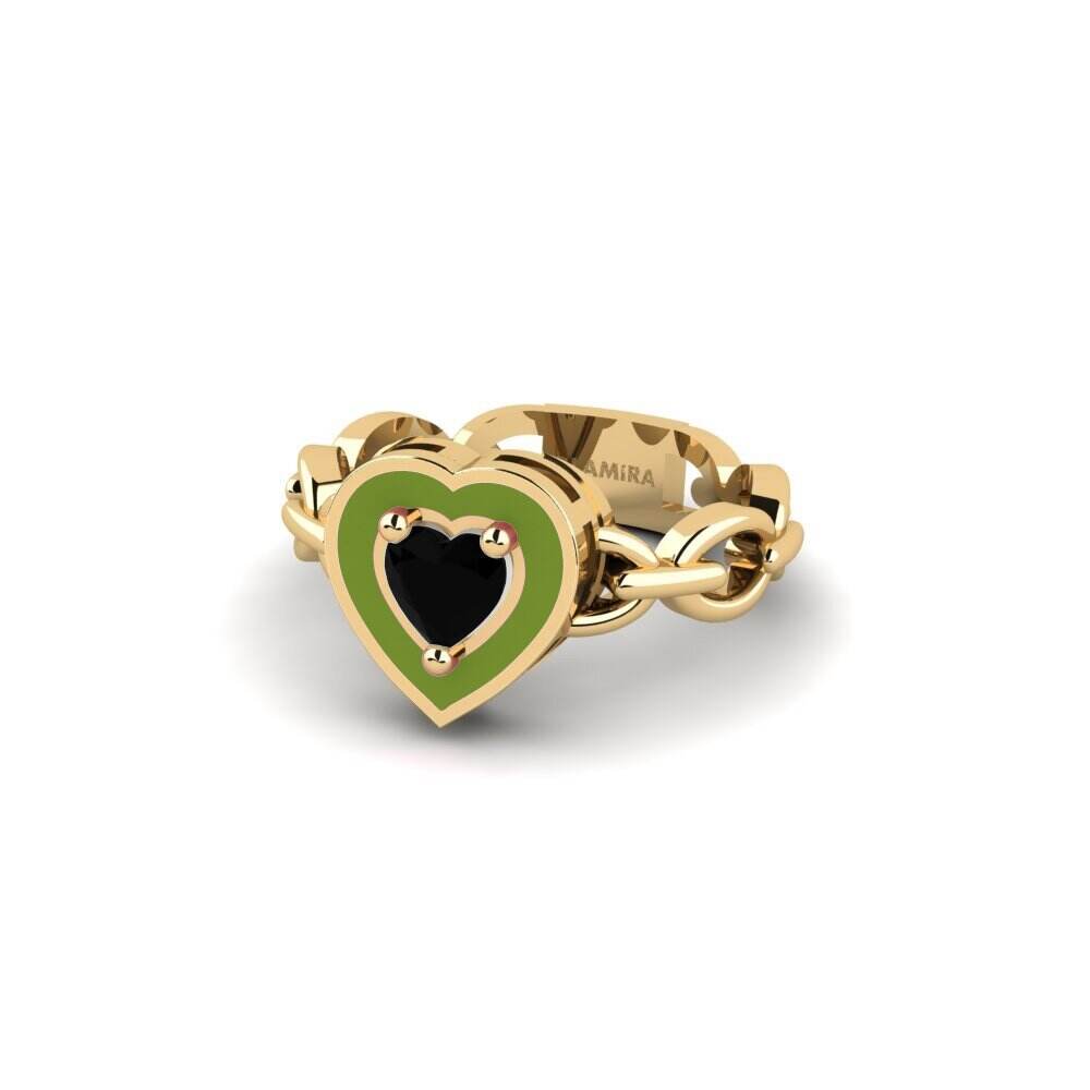 Design Solitaire 黑钻石 戒指