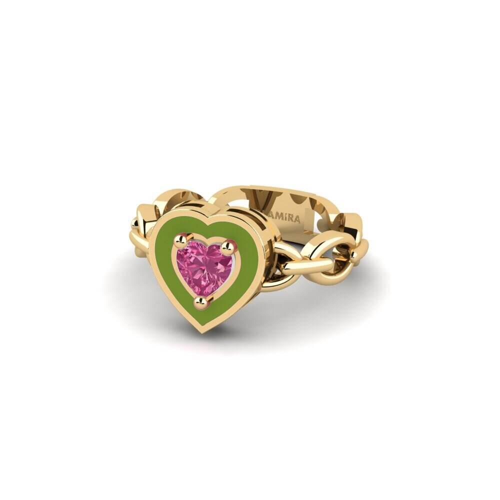Design Solitaire 粉红碧玺 戒指