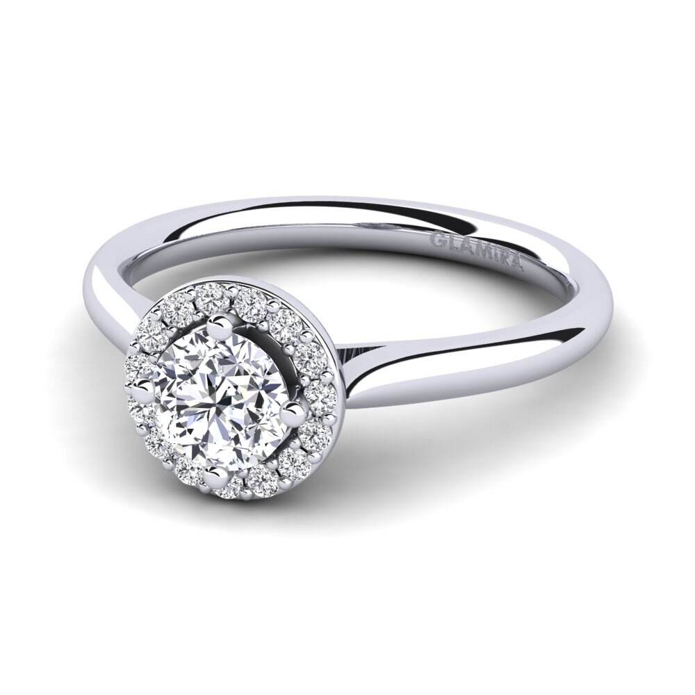 光晕 实验室培育钻石 订婚戒指