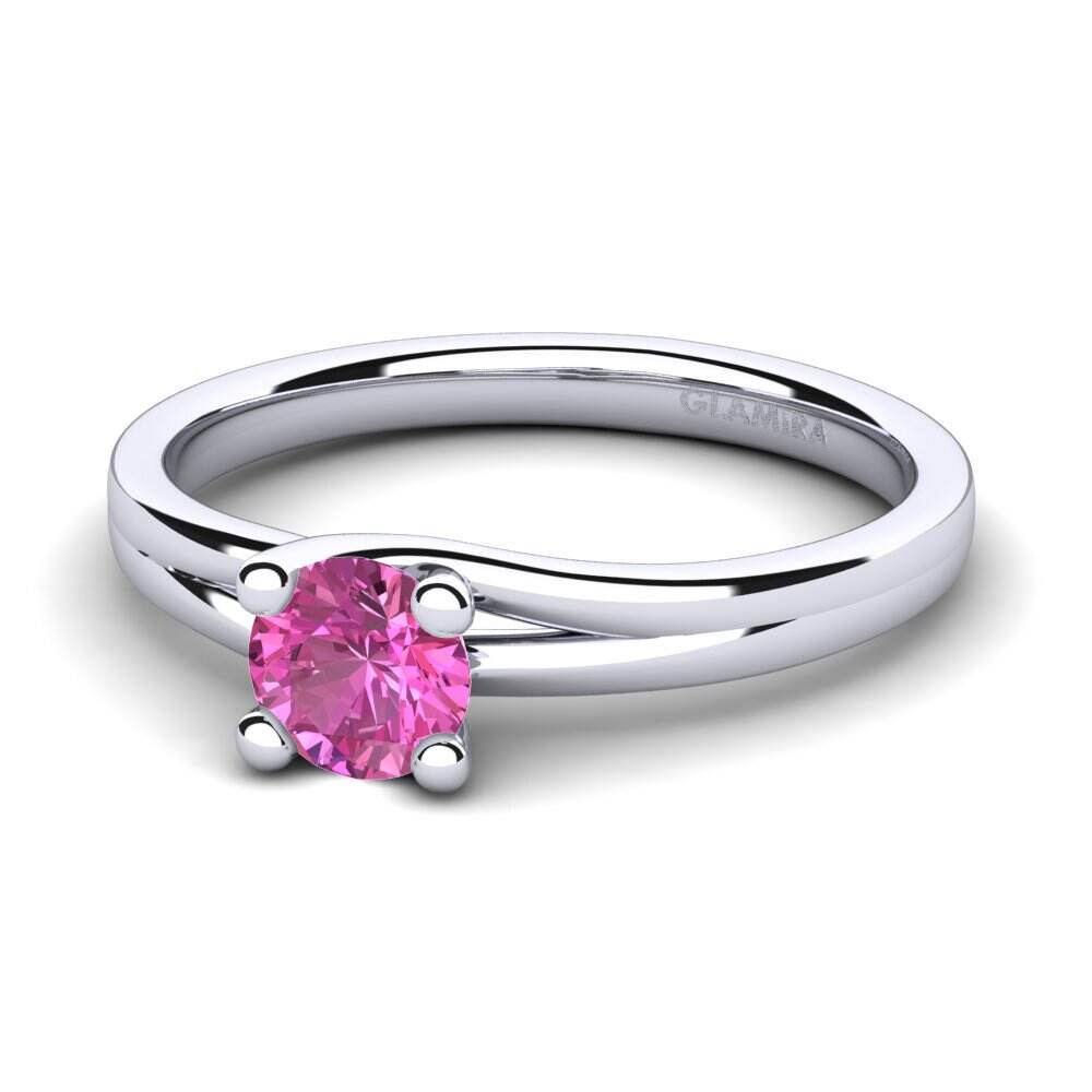 粉色黄玉 订婚戒指 Bridal Heaven 0.5crt