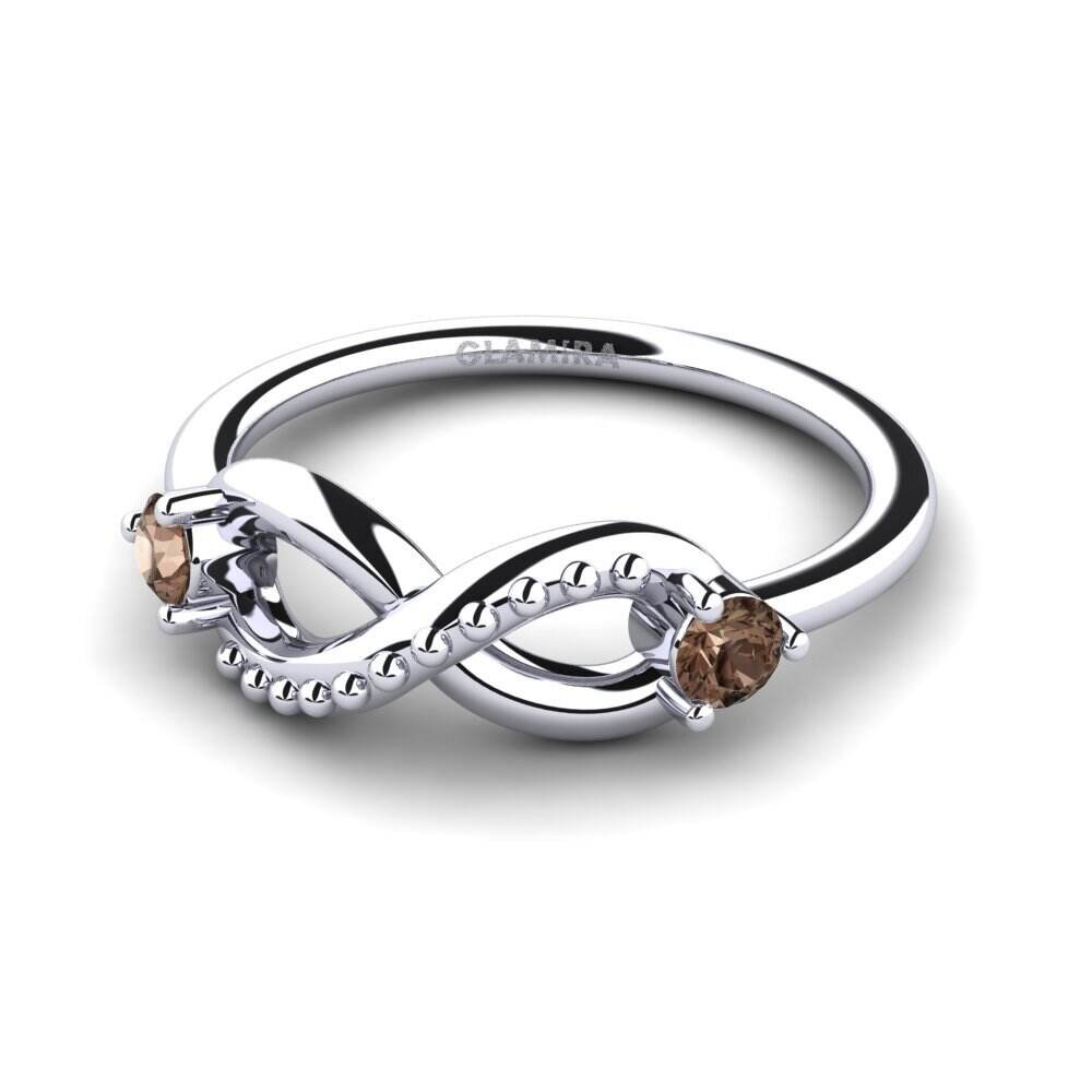 Infinity 茶晶 订婚戒指