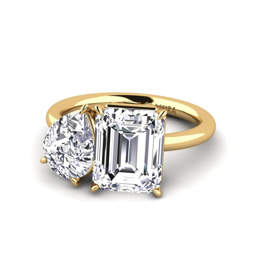 Toi et Moi 实验室培育钻石 订婚戒指