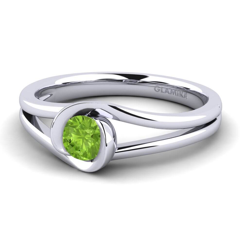 Design Solitaire 橄榄石 订婚戒指