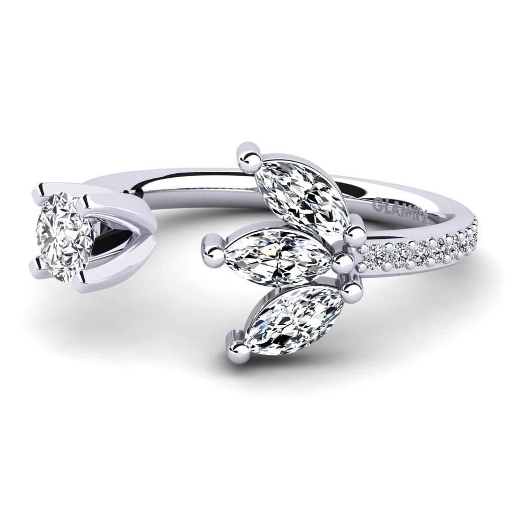 开放 实验室培育钻石 订婚戒指