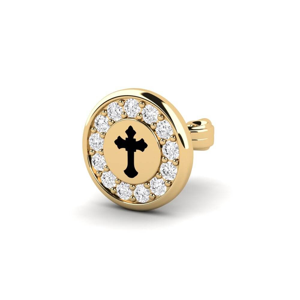 白色蓝宝石 男士耳环 Evaj