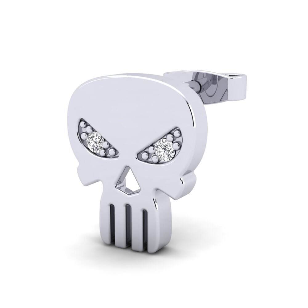 白色K金-18k 男士耳环 Exeggutor