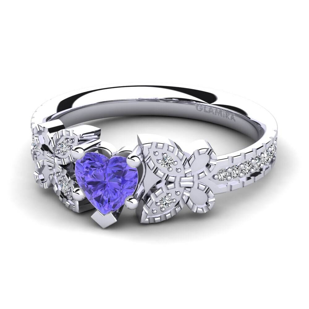 Vintage 坦桑石 订婚戒指