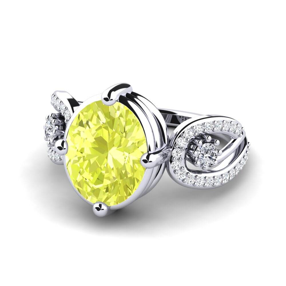 Exclusive 柠檬水晶 订婚戒指