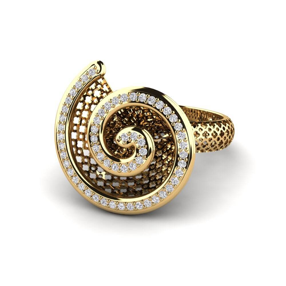 融合 实验室培育钻石 订婚戒指