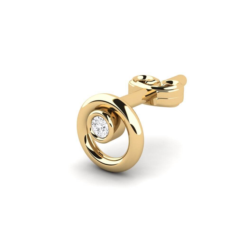 白色蓝宝石 男士耳环 Sheakars